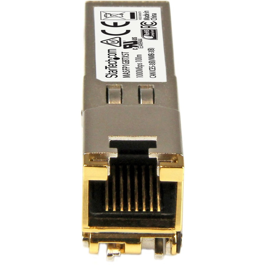 StarTech.com Cisco Meraki MA-SFP-1 GB-TX Compatible SFP Module - 1000BASE-T - 10/100/1000 Mbps SFP to RJ45 Cat6/Cat5e Transceiver - 100m — MASFP1GBTXST