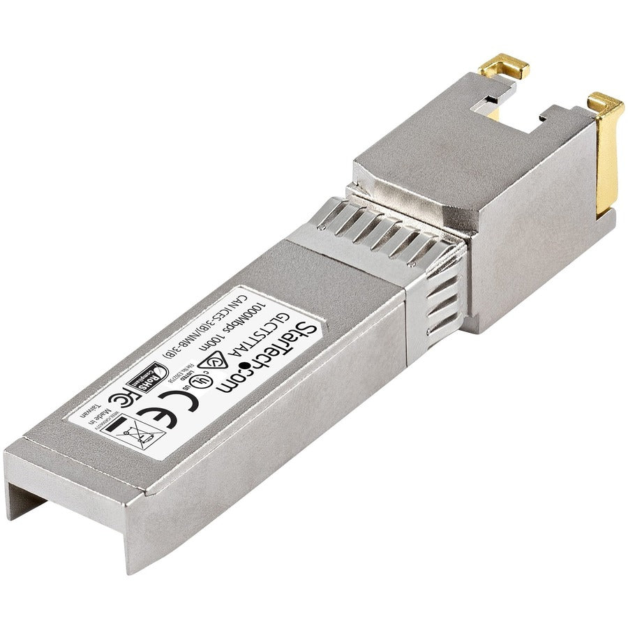 StarTech.com Cisco GLC-T Compatible SFP Module - 1000BASE-T - 1GE Gigabit Ethernet SFP SFP to RJ45 Cat6/Cat5e Transceiver - 100m — GLCTSTTAA