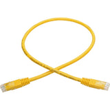 Eaton Tripp Lite Series Cat6 Gigabit Molded (UTP) Ethernet Cable (RJ45 M/M), PoE, Yellow, 2 ft. (0.61 m) — N200-002-YW