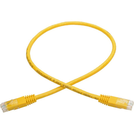 Eaton Tripp Lite Series Cat6 Gigabit Molded (UTP) Ethernet Cable (RJ45 M/M), PoE, Yellow, 2 ft. (0.61 m) — N200-002-YW