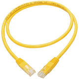Eaton Tripp Lite Series Cat6 Gigabit Molded (UTP) Ethernet Cable (RJ45 M/M), PoE, Yellow, 3 ft. (0.91 m) — N200-003-YW