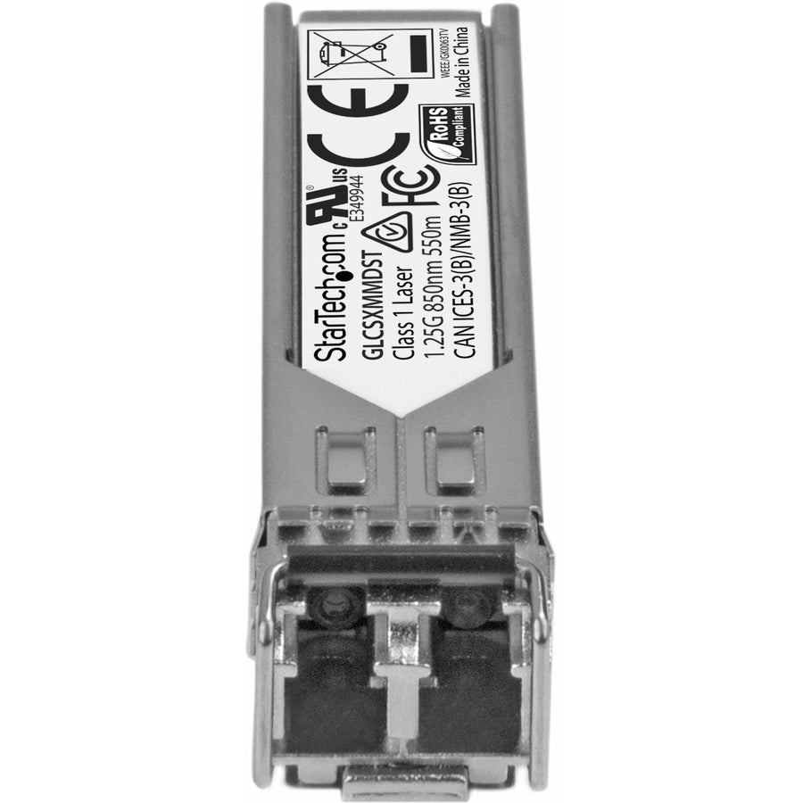 StarTech.com Cisco GLC-SX-MMD Compatible SFP Module - 1000BASE-SX - 1GE Gigabit Ethernet SFP 1GbE Multimode Fiber MMF Optic Transceiver — GLCSXMMDST