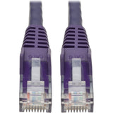 Eaton Tripp Lite Series Cat6 Gigabit Snagless Molded (UTP) Ethernet Cable (RJ45 M/M), PoE, Purple, 2 ft. (0.61 m) — N201-002-PU
