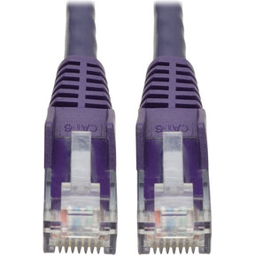 Eaton Tripp Lite Series Cat6 Gigabit Snagless Molded (UTP) Ethernet Cable (RJ45 M/M), PoE, Purple, 2 ft. (0.61 m) — N201-002-PU