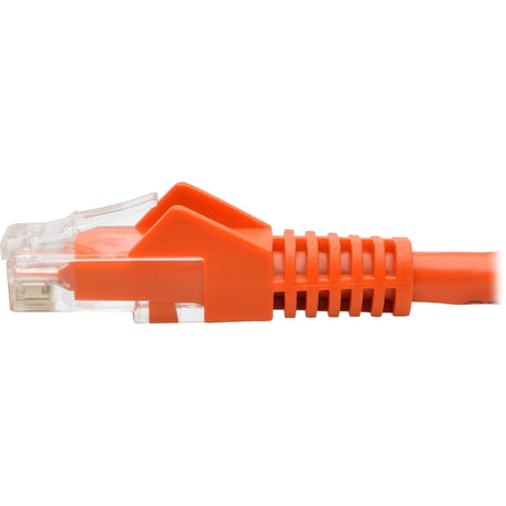 Eaton Tripp Lite Series Cat6 Gigabit Snagless Molded (UTP) Ethernet Cable (RJ45 M/M), PoE, Orange, 1 ft. (0.31 m) — N201-001-OR