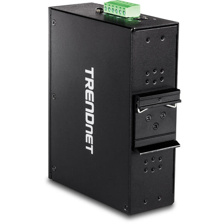 TRENDnet 10-Port Hardened Industrial Gigabit DIN-Rail Switch, 20Gbps Switching Capacity, DIN-Rail And Wall Mounts Included, Dual Redundant, Two RJ-45/SFP Ports, Lifetime Protection, Black, TI-G102