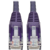 Eaton Tripp Lite Series Cat6 Gigabit Snagless Molded (UTP) Ethernet Cable (RJ45 M/M), PoE, Purple, 1 ft. (0.31 m) — N201-001-PU