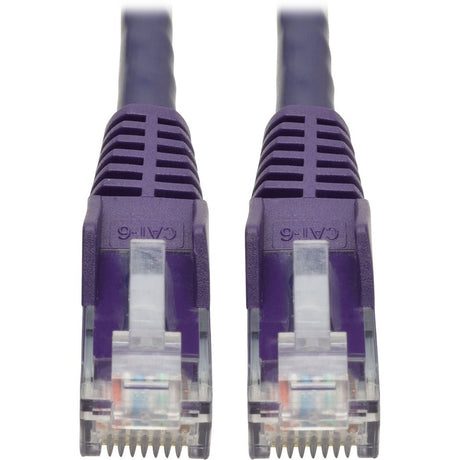 Eaton Tripp Lite Series Cat6 Gigabit Snagless Molded (UTP) Ethernet Cable (RJ45 M/M), PoE, Purple, 1 ft. (0.31 m) — N201-001-PU