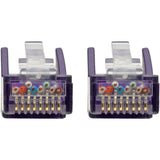 Eaton Tripp Lite Series Cat6 Gigabit Snagless Molded (UTP) Ethernet Cable (RJ45 M/M), PoE, Purple, 1 ft. (0.31 m) — N201-001-PU