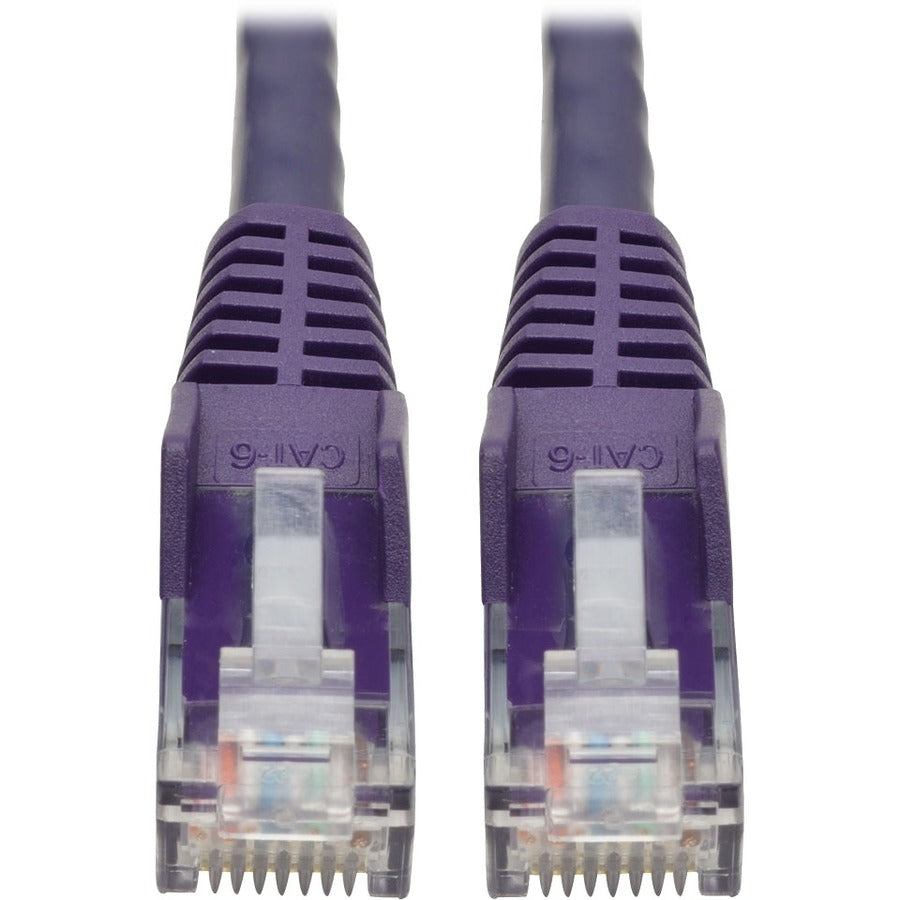 Eaton Tripp Lite Series Cat6 Gigabit Snagless Molded (UTP) Ethernet Cable (RJ45 M/M), PoE, Purple, 6 ft. (1.83 m) — N201-006-PU