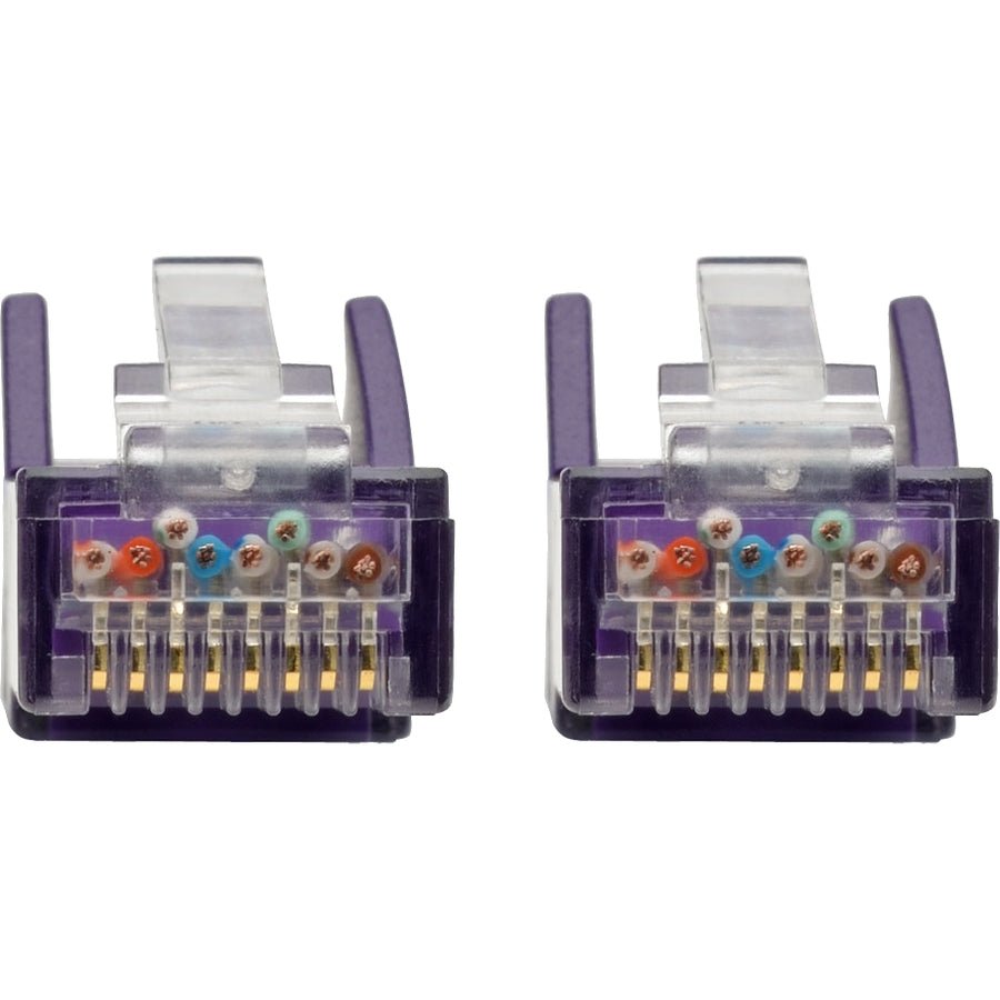 Eaton Tripp Lite Series Cat6 Gigabit Snagless Molded (UTP) Ethernet Cable (RJ45 M/M), PoE, Purple, 6 ft. (1.83 m) — N201-006-PU