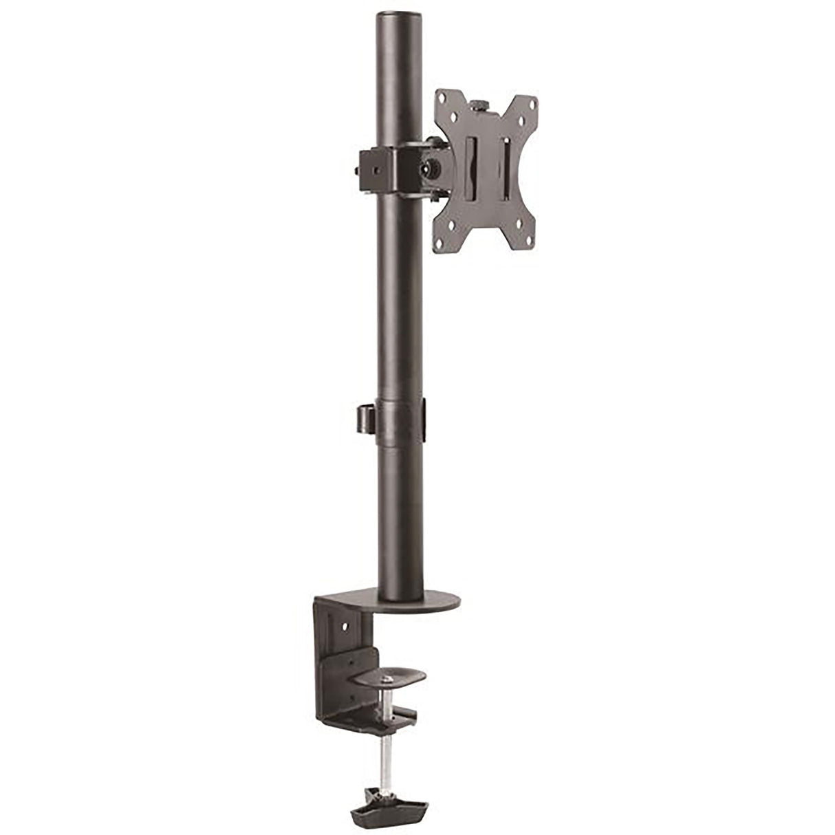 StarTech.com Single Monitor Desk Mount, Adjustable Monitor VESA Mount 34" (17.6lb/8kg) Display, Ergonomic Pole Mount Arm, C-Clamp/Grommet — ARMPIVOTV2