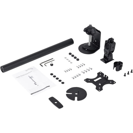 StarTech.com Single Monitor Desk Mount, Adjustable Monitor VESA Mount 34" (17.6lb/8kg) Display, Ergonomic Pole Mount Arm, C-Clamp/Grommet — ARMPIVOTV2