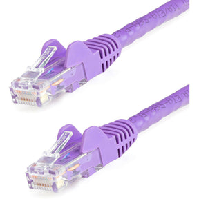 StarTech.com 1ft CAT6 Ethernet Cable - Purple Snagless Gigabit - 100W PoE UTP 650MHz Category 6 Patch Cord UL Certified Wiring/TIA — N6PATCH1PL