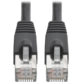 Eaton Tripp Lite Series Cat6a 10G Snagless Shielded STP Ethernet Cable (RJ45 M/M), PoE, Black, 1 ft. (0.31 m) — N262-001-BK