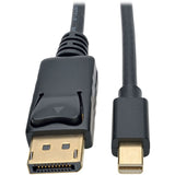 Eaton Tripp Lite Series Mini DisplayPort to DisplayPort Adapter Cable, 4K 60Hz (M/M), DP Latching Connector, Black, 3 ft. (0.9 m) — P583-003-BK