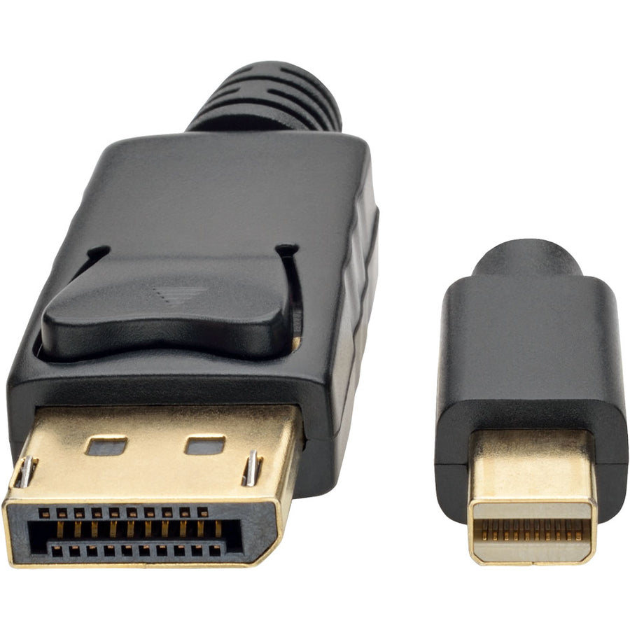 Eaton Tripp Lite Series Mini DisplayPort to DisplayPort Adapter Cable, 4K 60Hz (M/M), DP Latching Connector, Black, 3 ft. (0.9 m) — P583-003-BK