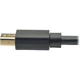 Eaton Tripp Lite Series Mini DisplayPort to DisplayPort Adapter Cable, 4K 60Hz (M/M), DP Latching Connector, Black, 3 ft. (0.9 m) — P583-003-BK