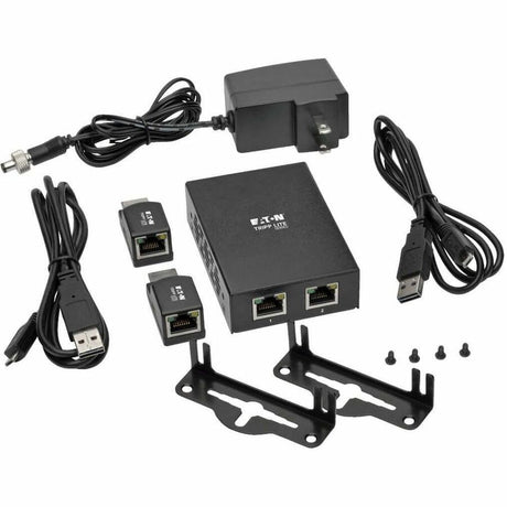 Tripp Lite by Eaton 2-Port HDMI over Cat5/6 Extender Kit, Box-Style Transmitter, 2 Mini Receivers, PoC, Up to 100 ft. (30 m), TAA — B126-2P2M-POC