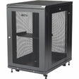 StarTech.com 18U 19" Server Rack Cabinet 4 Post Adjustable Depth 2-30" w/Casters/Cable Management/1U Shelf, Locking Doors and Side Panels — RK1833BKM