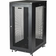 StarTech.com 24U 19" Server Rack Cabinet 4 Post Adjustable Depth 2-30" w/Casters/Cable Management/1U Shelf, Locking Doors and Side Panels — RK2433BKM