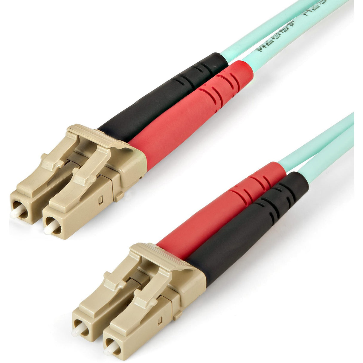 StarTech.com 2m (6ft) LC/UPC to LC/UPC OM4 Multimode Fiber Optic Cable, 50/125&micro;m LOMMF/VCSEL Zipcord Fiber, 100G, LSZH Fiber Patch Cord — 450FBLCLC2