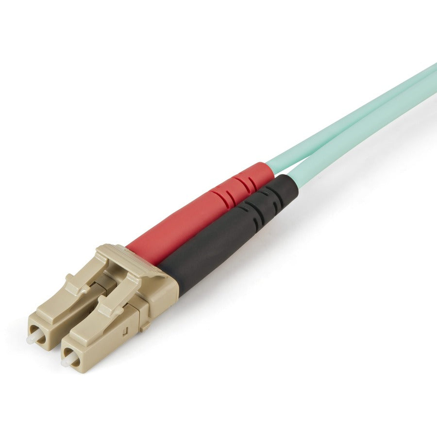 StarTech.com 2m (6ft) LC/UPC to LC/UPC OM4 Multimode Fiber Optic Cable, 50/125&micro;m LOMMF/VCSEL Zipcord Fiber, 100G, LSZH Fiber Patch Cord — 450FBLCLC2