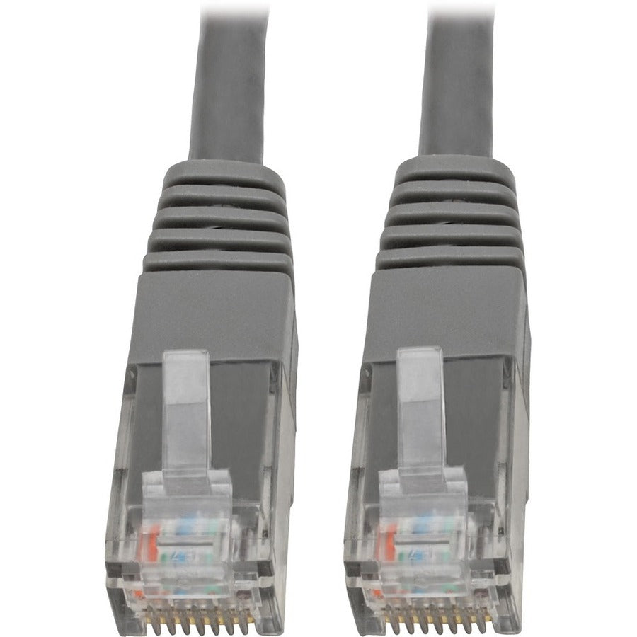 Eaton Tripp Lite Series Cat6 Gigabit Molded (UTP) Ethernet Cable (RJ45 M/M), PoE, Gray, 10 ft. (3.05 m) — N200-010-GY