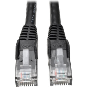 Eaton Tripp Lite Series Cat6 Gigabit Snagless Molded (UTP) Ethernet Cable (RJ45 M/M), PoE, Black, 8 ft. (2.43 m) — N201-008-BK
