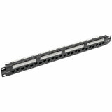 Eaton Tripp Lite Series 24-Port 1U Rack-Mount Cat6a 110 Patch Panel with Cable Management Bar, 110 Punchdown, RJ45, TAA — N252-024-6A
