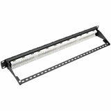 Eaton Tripp Lite Series 24-Port 1U Rack-Mount Cat6a 110 Patch Panel with Cable Management Bar, 110 Punchdown, RJ45, TAA — N252-024-6A