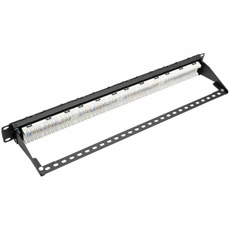Eaton Tripp Lite Series 24-Port 1U Rack-Mount Cat6a 110 Patch Panel with Cable Management Bar, 110 Punchdown, RJ45, TAA — N252-024-6A