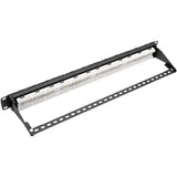 Eaton Tripp Lite Series 24-Port 1U Rack-Mount Cat6a 110 Patch Panel with Cable Management Bar, 110 Punchdown, RJ45, TAA — N252-024-6A