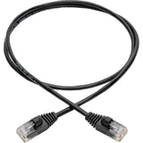 Eaton Tripp Lite Series Cat6a 10G Snagless Molded Slim UTP Ethernet Cable (RJ45 M/M), Black, 3 ft. (0.91 m) — N261-S03-BK