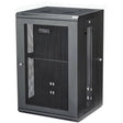 StarTech.com 4-Post 18U Wall Mount Network Cabinet, 19" Hinged Wall-Mounted Server Rack for Data / IT Equipment, Lockable Rack Enclosure — RK1820WALHM