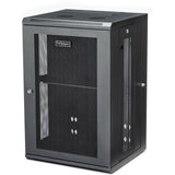 StarTech.com 4-Post 18U Wall Mount Network Cabinet, 19" Hinged Wall-Mounted Server Rack for Data / IT Equipment, Lockable Rack Enclosure — RK1820WALHM