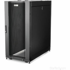 StarTech.com 4-Post 25U Server Rack Cabinet, 19" Data Rack Cabinet for Computer / IT Equipment, Home Network Rack, Half Height Server Rack — RK2537BKM
