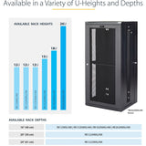StarTech.com 4-Post 15U Wall Mount Network Cabinet, 19" Hinged Wall-Mounted Server Rack for Data / IT Equipment, Lockable Rack Enclosure — RK1520WALHM