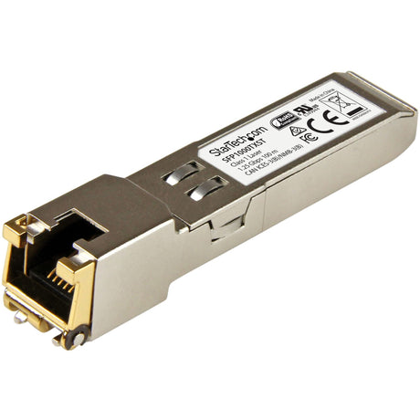 StarTech.com MSA Uncoded SFP Module - 1000BASE-TX - 1GE Gigabit Ethernet SFP SFP to RJ45 Cat6/Cat5e Transceiver Module - 100m — SFP1000TXST