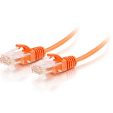C2G 7ft Cat6 Snagless Unshielded (UTP) Slim Ethernet Cable - Cat6 Network Patch Cable - PoE - Orange — 01178