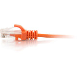 C2G 7ft Cat6 Snagless Unshielded (UTP) Slim Ethernet Cable - Cat6 Network Patch Cable - PoE - Orange — 01178