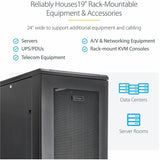 StarTech.com 4-Post 42U Server Rack Cabinet, 19" Data Rack Cabinet for Computer / IT Equipment mount, Rack Server Cabinet with Casters — RK4236BKB
