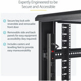 StarTech.com 4-Post 42U Server Rack Cabinet, 19" Data Rack Cabinet for Computer / IT Equipment mount, Rack Server Cabinet with Casters — RK4236BKB