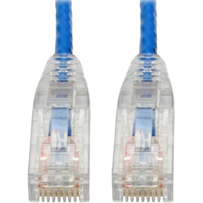 Eaton Tripp Lite Series Cat6 Gigabit Snagless Slim UTP Ethernet Cable (RJ45 M/M), PoE, Blue, 6-in. (15.24 cm) — N201-S6N-BL