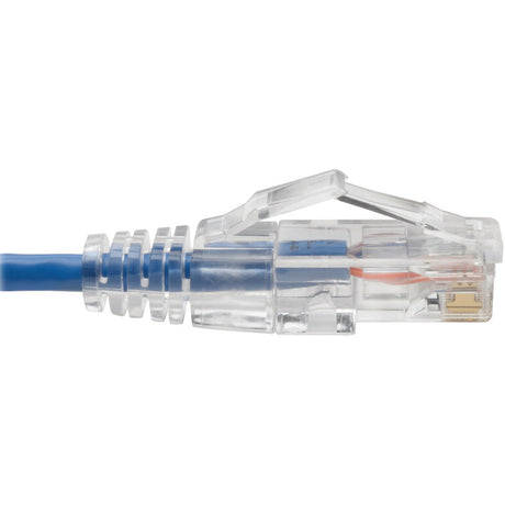 Eaton Tripp Lite Series Cat6 Gigabit Snagless Slim UTP Ethernet Cable (RJ45 M/M), PoE, Blue, 6-in. (15.24 cm) — N201-S6N-BL