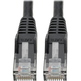 Eaton Tripp Lite Series Cat6 Gigabit Snagless Molded (UTP) Ethernet Cable (RJ45 M/M), PoE, Black, 6-in. (15.24 cm) — N201-06N-BK