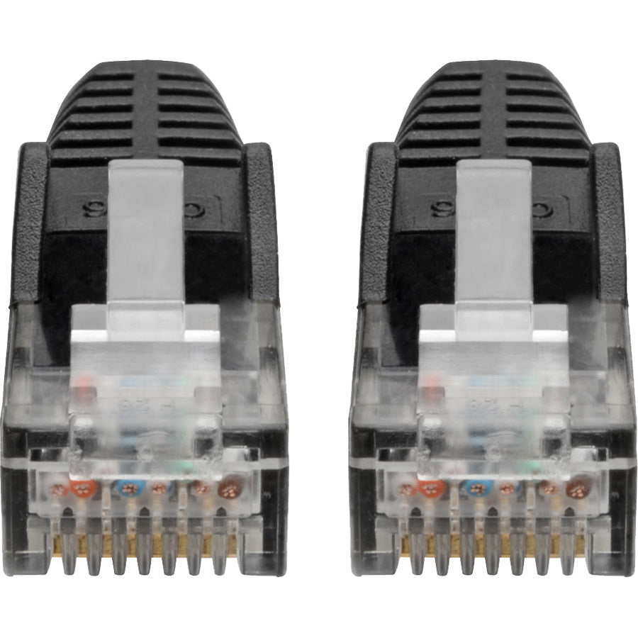 Eaton Tripp Lite Series Cat6 Gigabit Snagless Molded (UTP) Ethernet Cable (RJ45 M/M), PoE, Black, 6-in. (15.24 cm) — N201-06N-BK