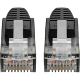 Eaton Tripp Lite Series Cat6 Gigabit Snagless Molded (UTP) Ethernet Cable (RJ45 M/M), PoE, Black, 6-in. (15.24 cm) — N201-06N-BK