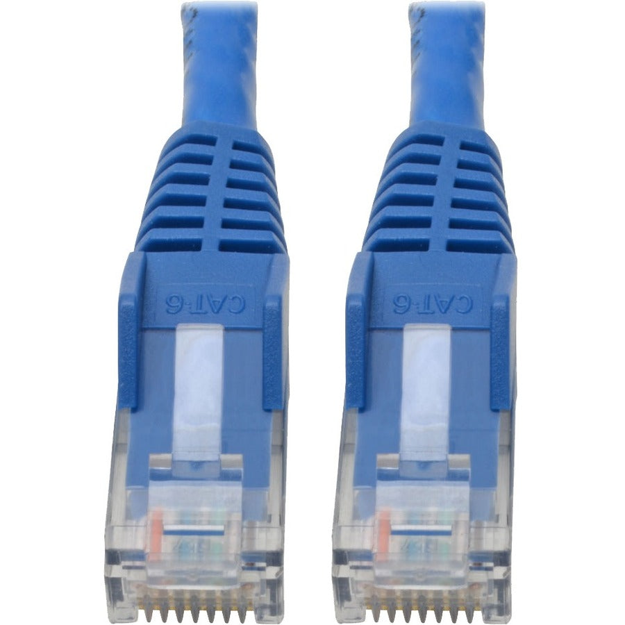 Eaton Tripp Lite Series Cat6 Gigabit Snagless Molded (UTP) Ethernet Cable (RJ45 M/M), PoE, Blue, 6-in. (15.24 cm) — N201-06N-BL