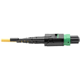 Eaton Tripp Lite Series MTP/MPO (APC) to 4xLC (UPC) Singlemode Breakout Patch Cable, 40/100 GbE, QSFP+ 40GBASE-PLR4, Plenum, Yellow, 2 m (6.6 ft.) — N390-02M-8LC-AP